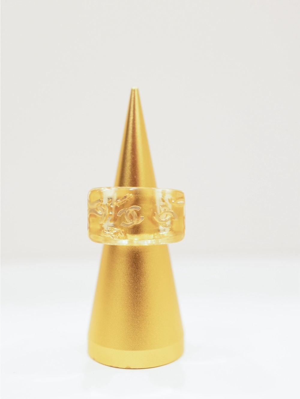 CHANEL Amber Clear Resin CC Logo Band